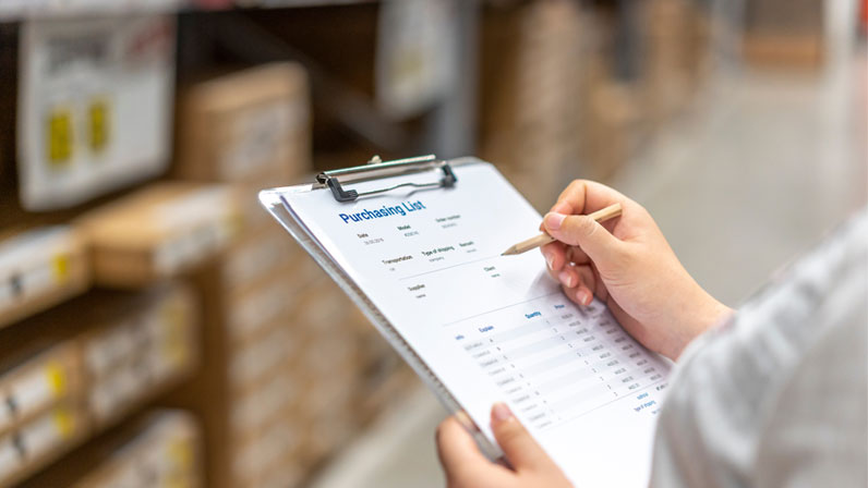 Cycle counting inventory shelves